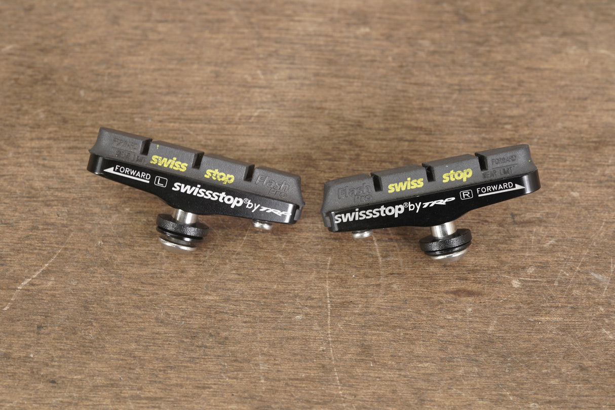 (1 Pair) SwissStop Flash Pro Carbon Rim Brake Pads + TRP Carriers