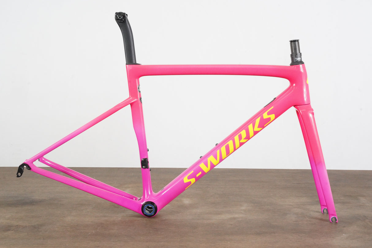 52cm Specialized S-WORKS Tarmac SL6 Acid Pink Carbon Rim Brake Road Frameset