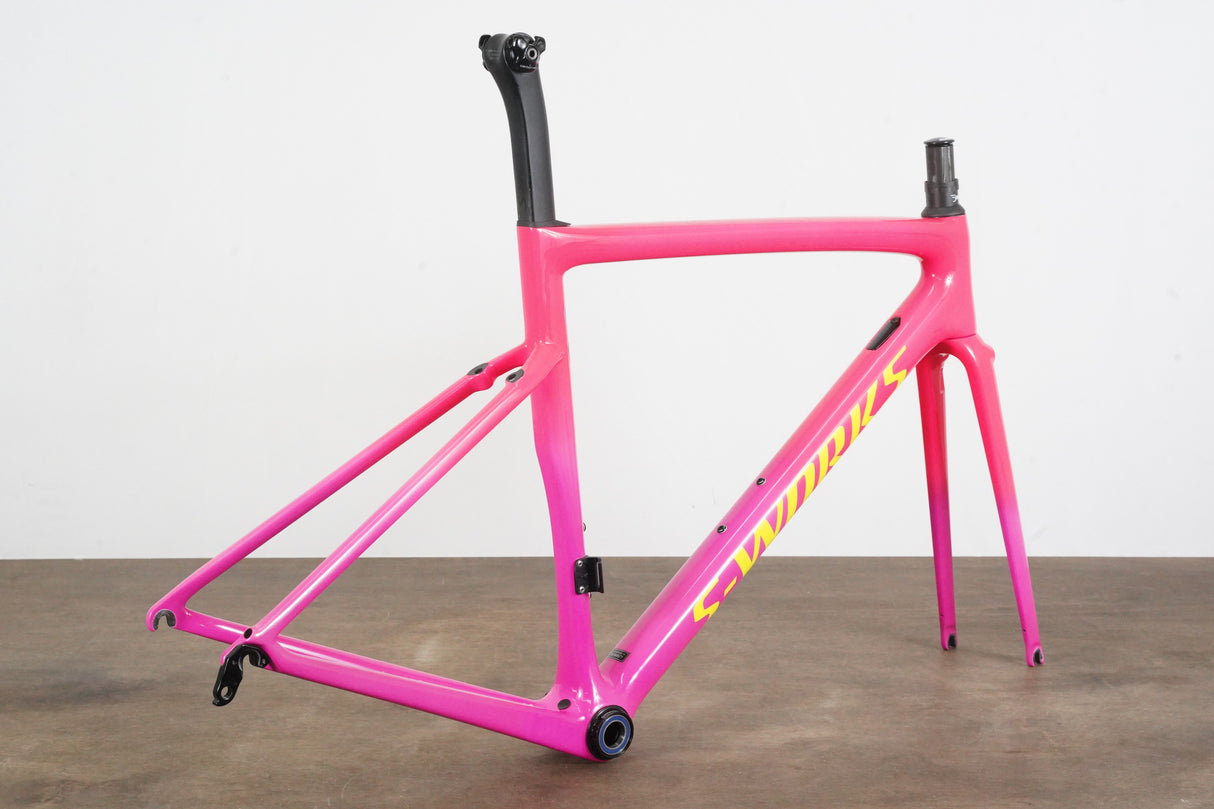 52cm Specialized S-WORKS Tarmac SL6 Acid Pink Carbon Rim Brake Road Frameset