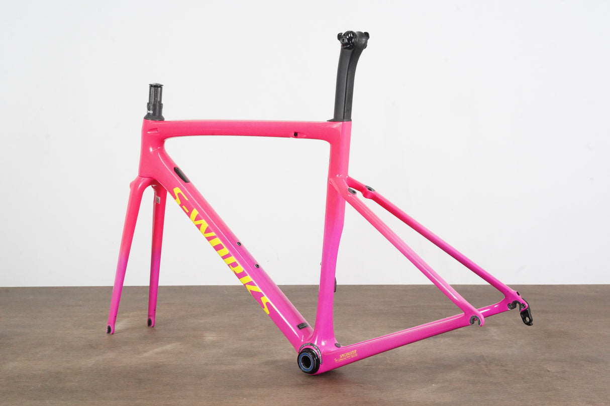52cm Specialized S-WORKS Tarmac SL6 Acid Pink Carbon Rim Brake Road Frameset