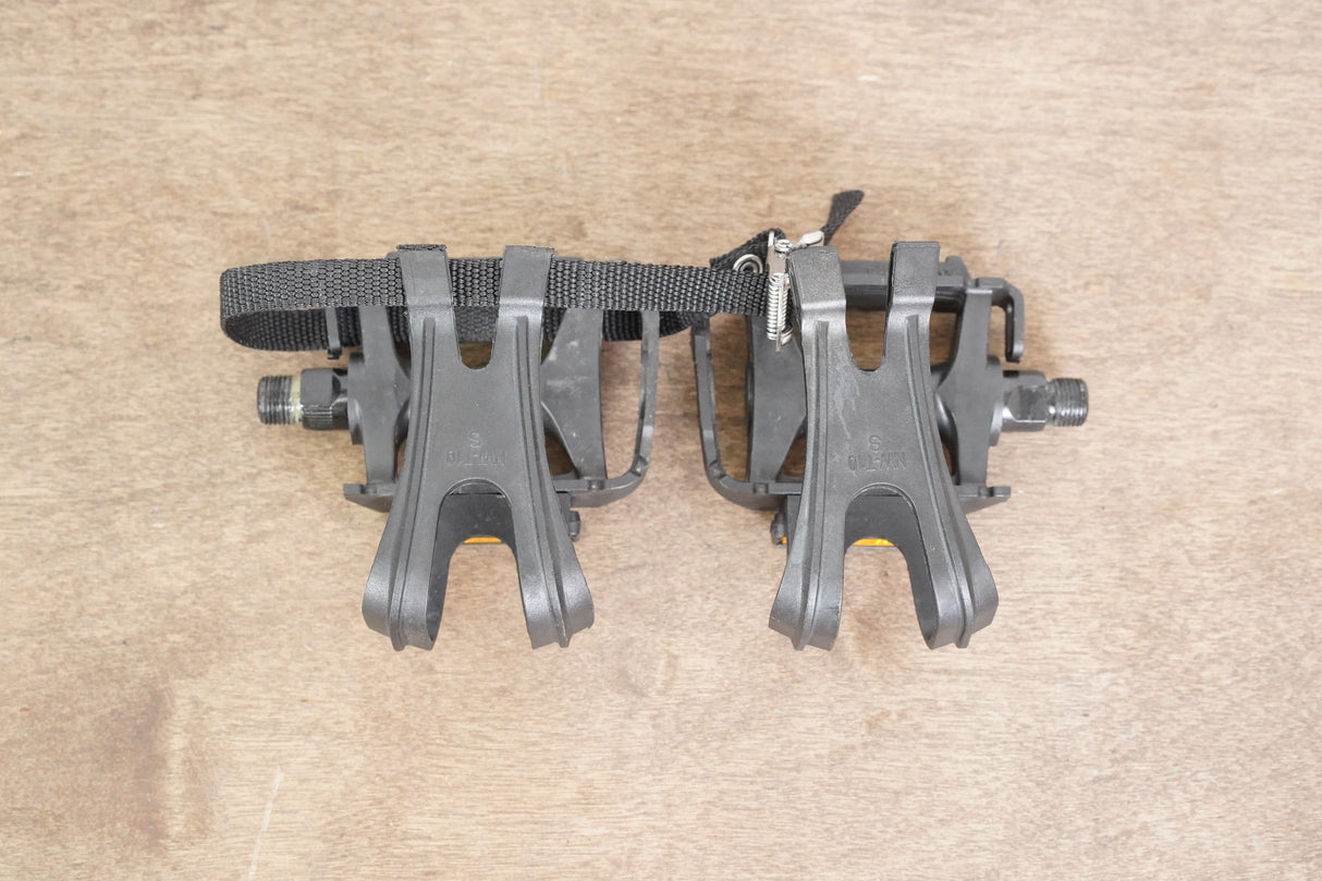 Flat Cage Toe Clip Strap Road MTB Platform Pedals 346g