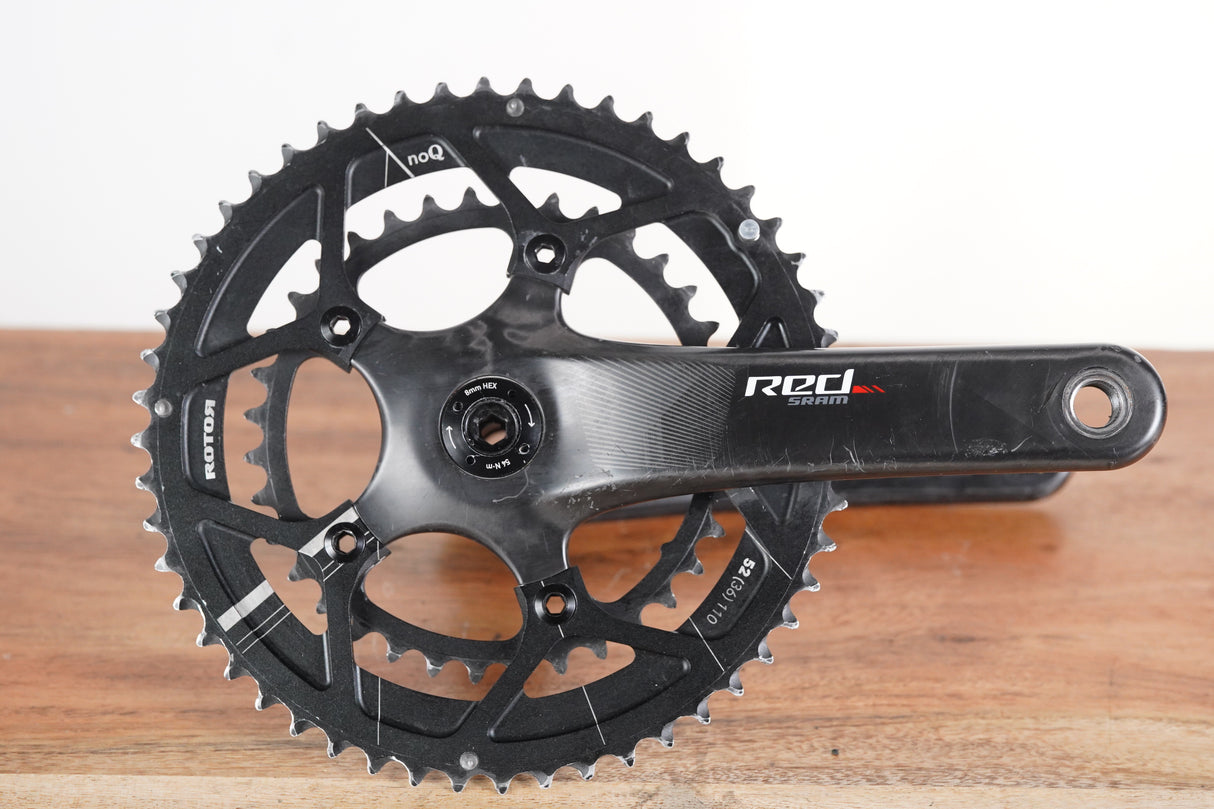 175mm 52/36T BB30 SRAM Red 22 11 Speed noQ Carbon Road Crankset