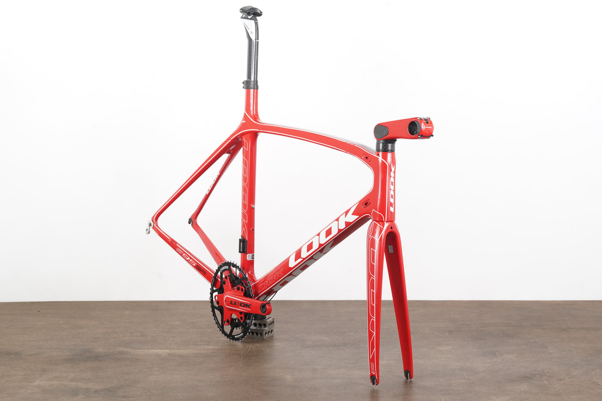 M (Medium) LOOK 695 SR Carbon Rim Brake Road Frameset + Crank + Stem