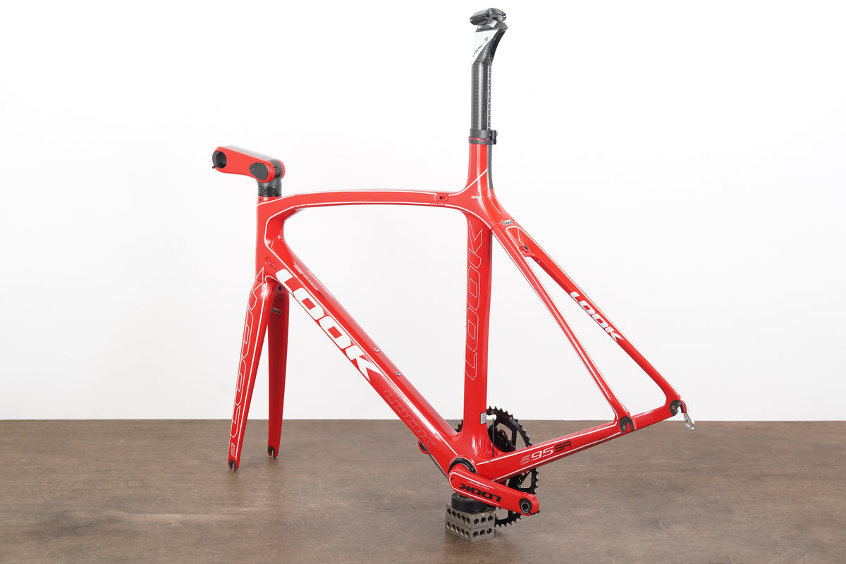 M (Medium) LOOK 695 SR Carbon Rim Brake Road Frameset + Crank + Stem