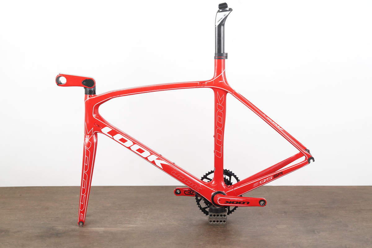 M (Medium) LOOK 695 SR Carbon Rim Brake Road Frameset + Crank + Stem