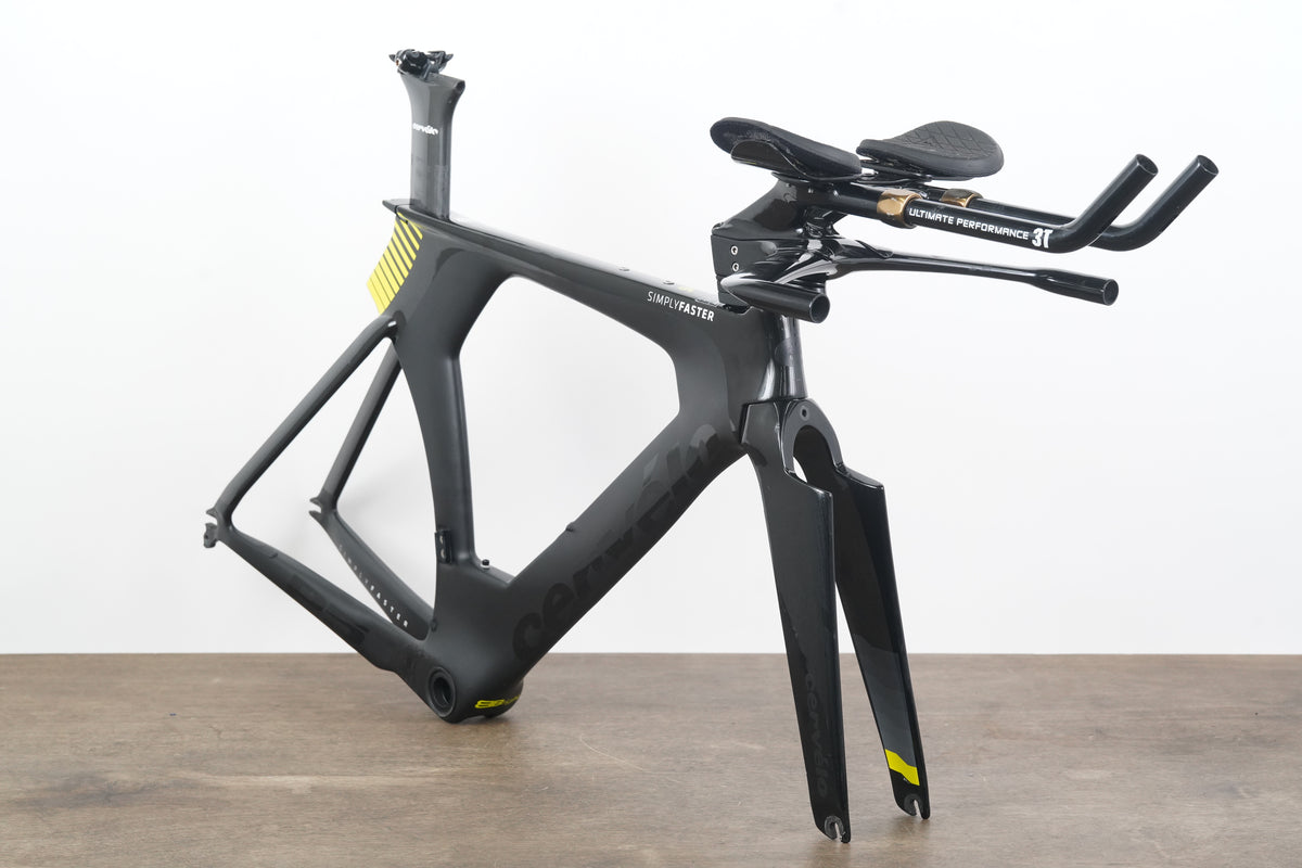 48cm Cervelo P5 TT Triathlon Carbon Rim Brake TT Triathlon Frameset + Cockpit