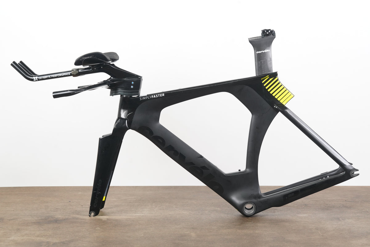 48cm Cervelo P5 TT Triathlon Carbon Rim Brake TT Triathlon Frameset + Cockpit