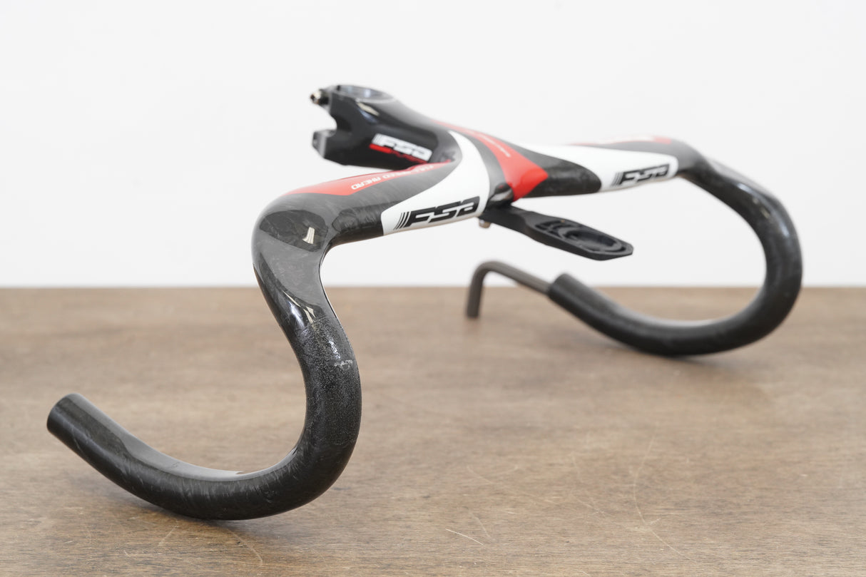42cm 110mm FSA Plasma Integrated Carbon Barstem Handlebar + Mount1 1/8"
