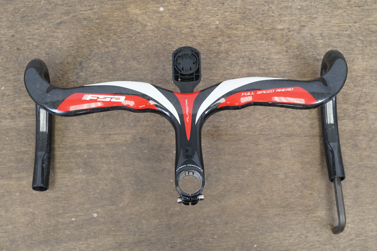 42cm 110mm FSA Plasma Integrated Carbon Barstem Handlebar + Mount1 1/8"