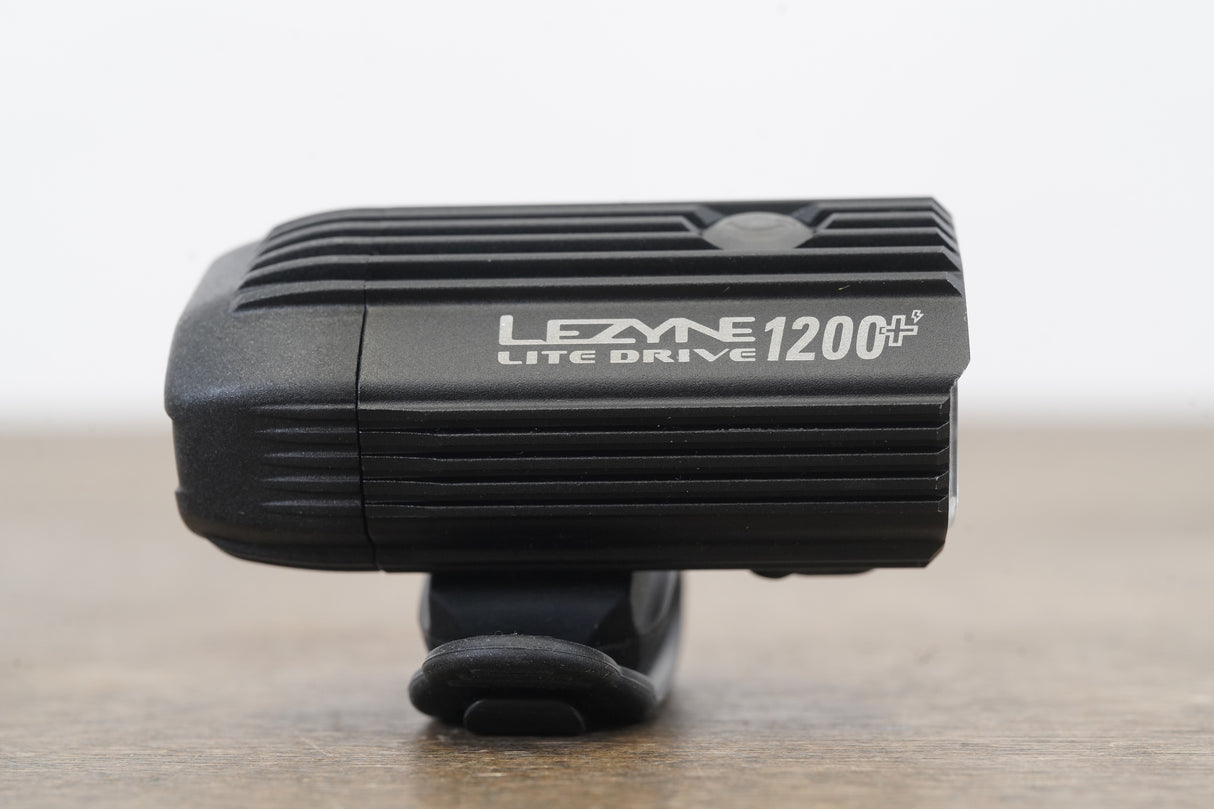 Lezyne Lite Drive 1200+ White LED Front Light + Mount Cycling Road Gravel CX Bike