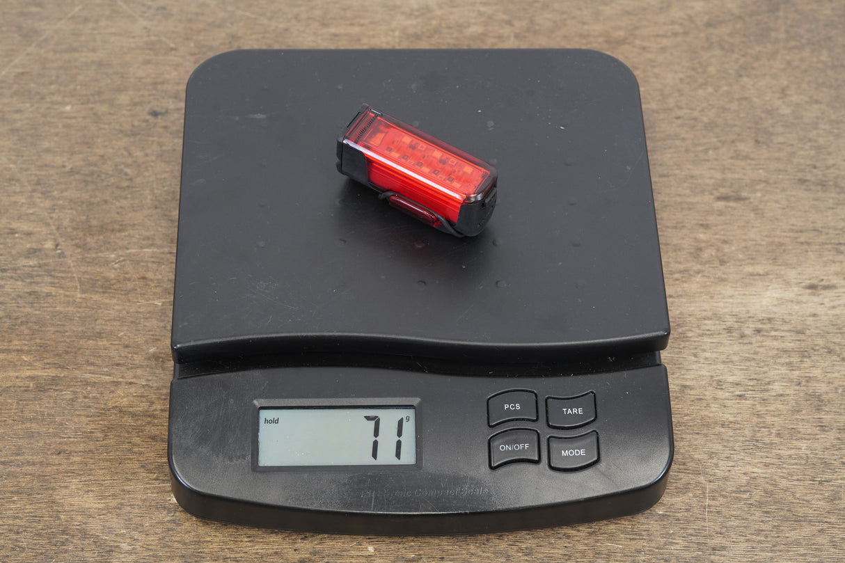 Red Lezyne Strip Pro 400+ USB Led Rear Light + Mount Cycling Road Gravel CX Bike