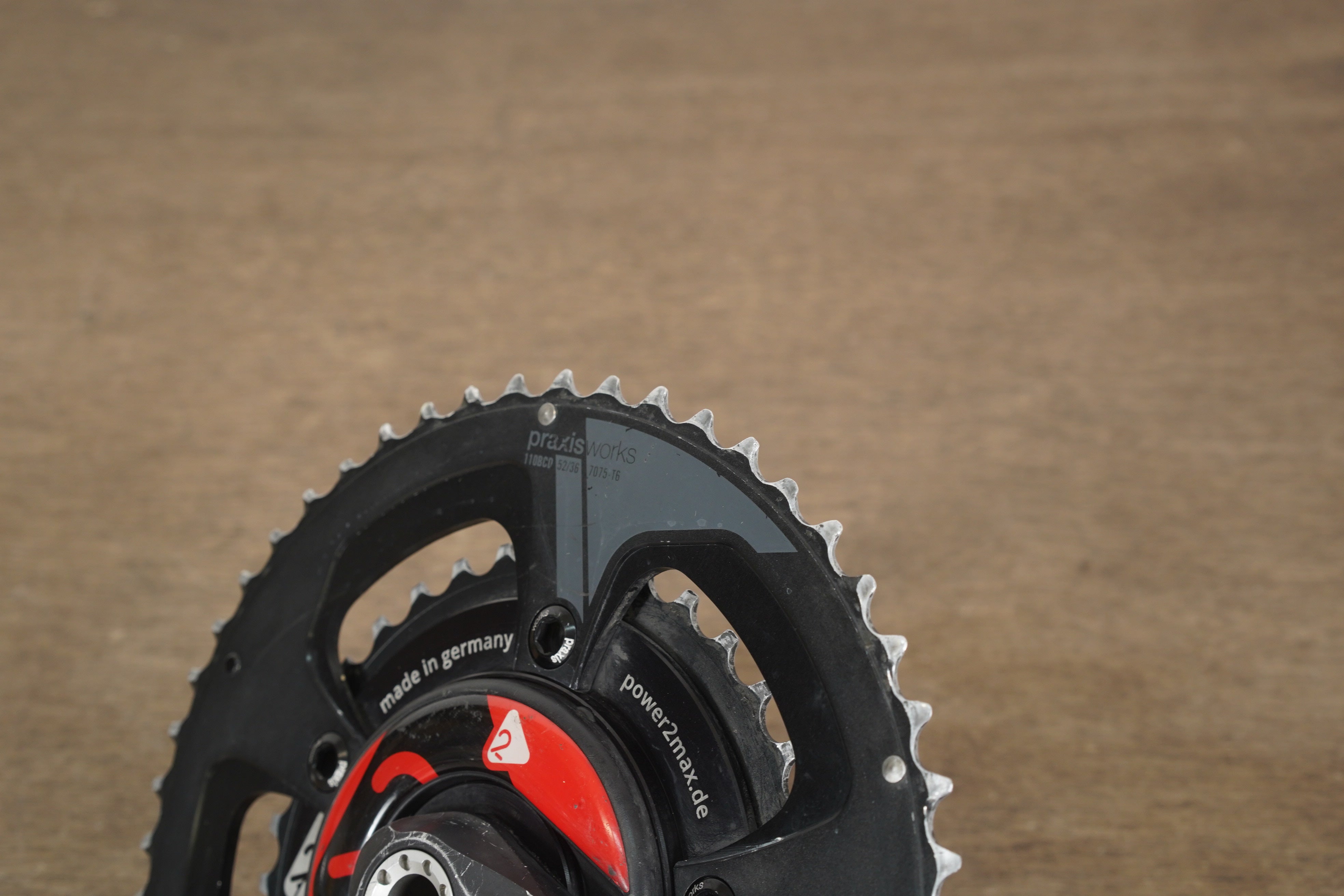 165mm 52/36T 24mm Rotor 3D Power2Max Power Meter Road Crankset 3D