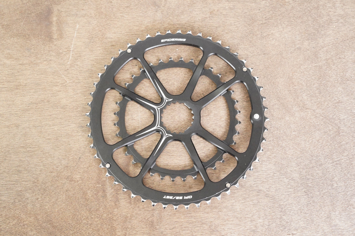 52/36T Cannondale Spidering OPI 8-Arm Chainrings For Cannondale Si Hollowgram