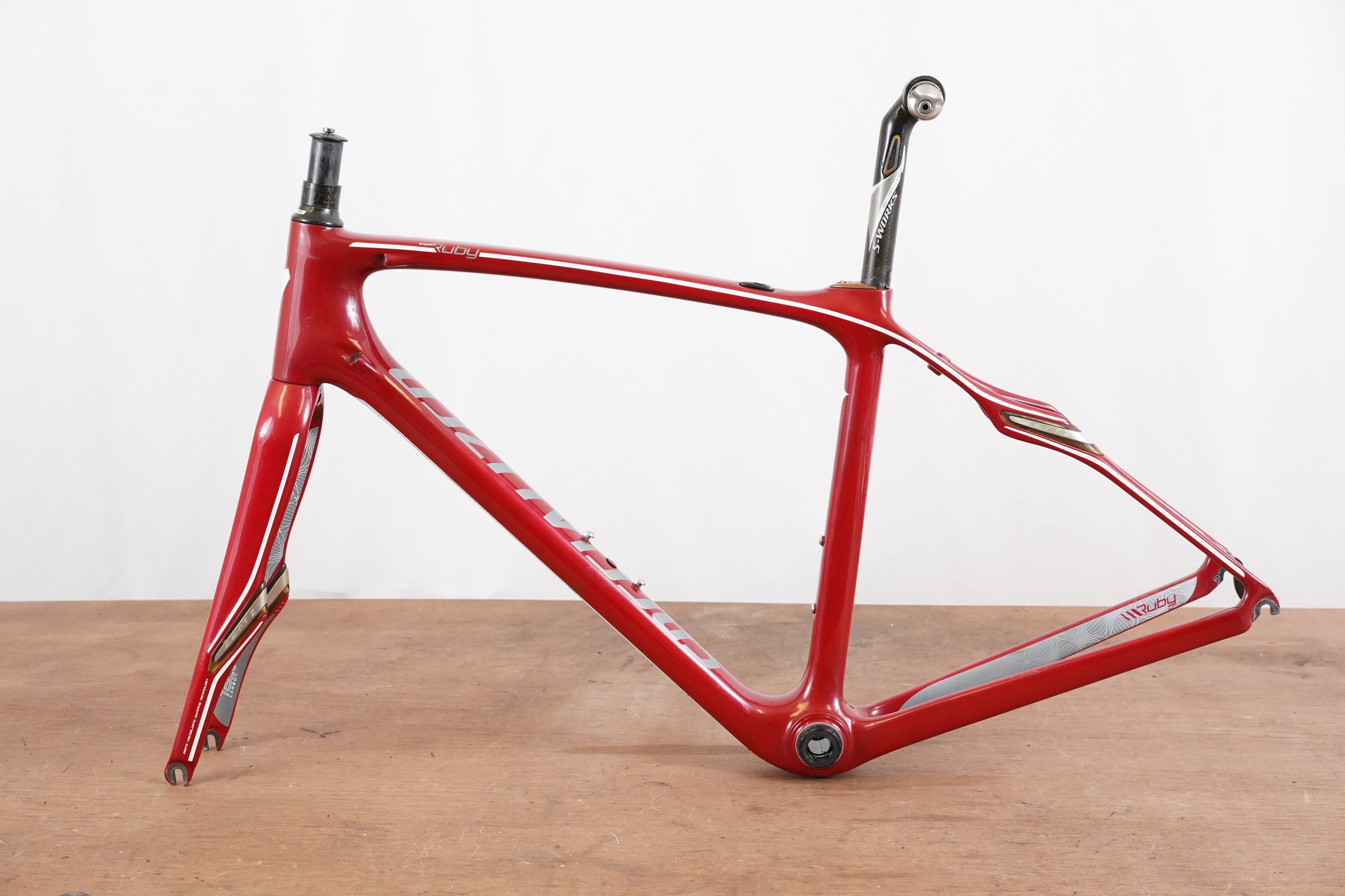 56cm Specialized Ruby Expert Carbon Rim Brake Road Frameset Elevate Cycling