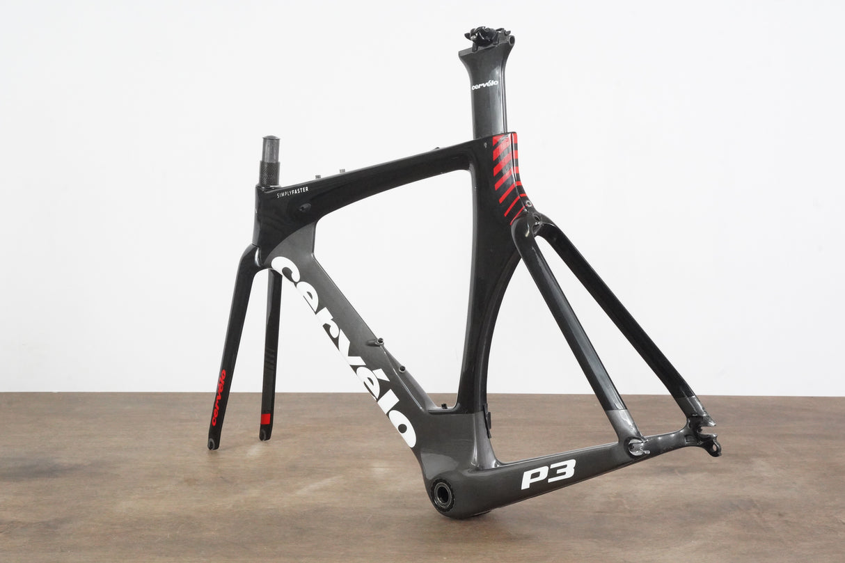 51cm Cervelo P3 Carbon Aero Rim Brake TT Triathlon Frameset