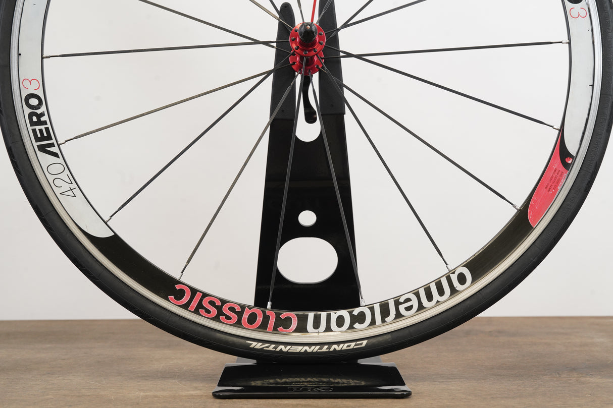 American Classic Series 3 420 Aero Alloy Clincher Rim Brake Road Wheelset 10 Speed