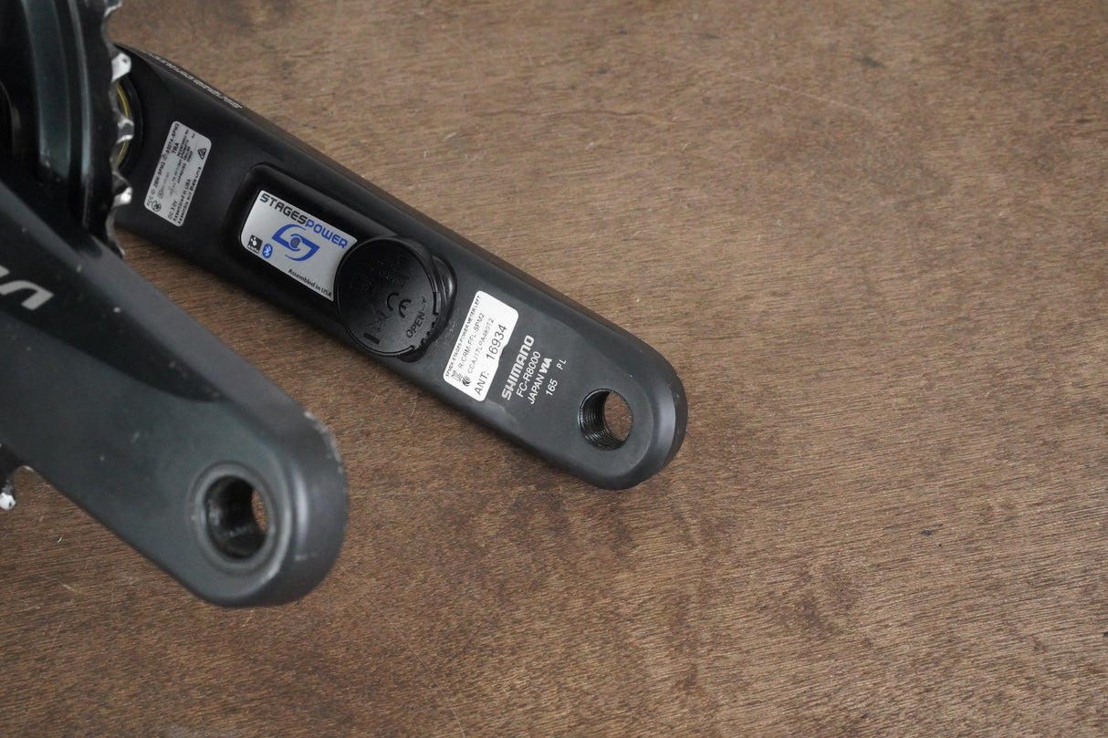 165mm 52/36T Shimano Ultegra FC-R8000 Stages Power Meter Crankset 8000
