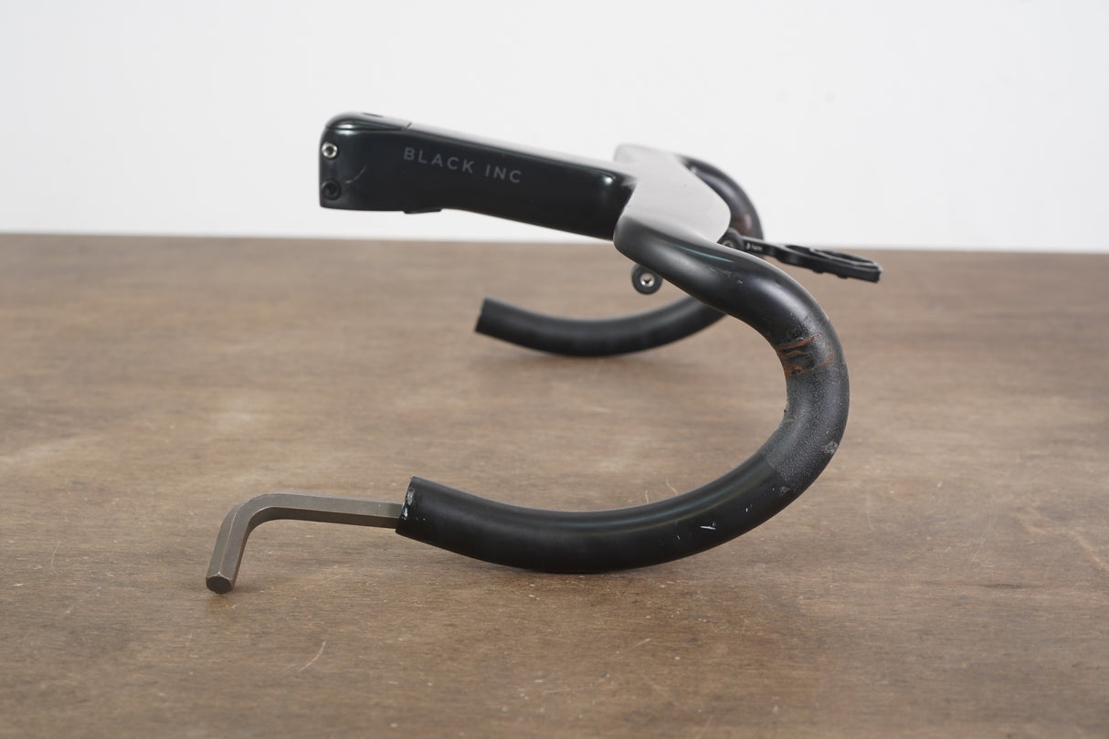 38cm 130mm -6 Degree Black Inc. Carbon Barstem Handlebar + Mount 1 1/8"