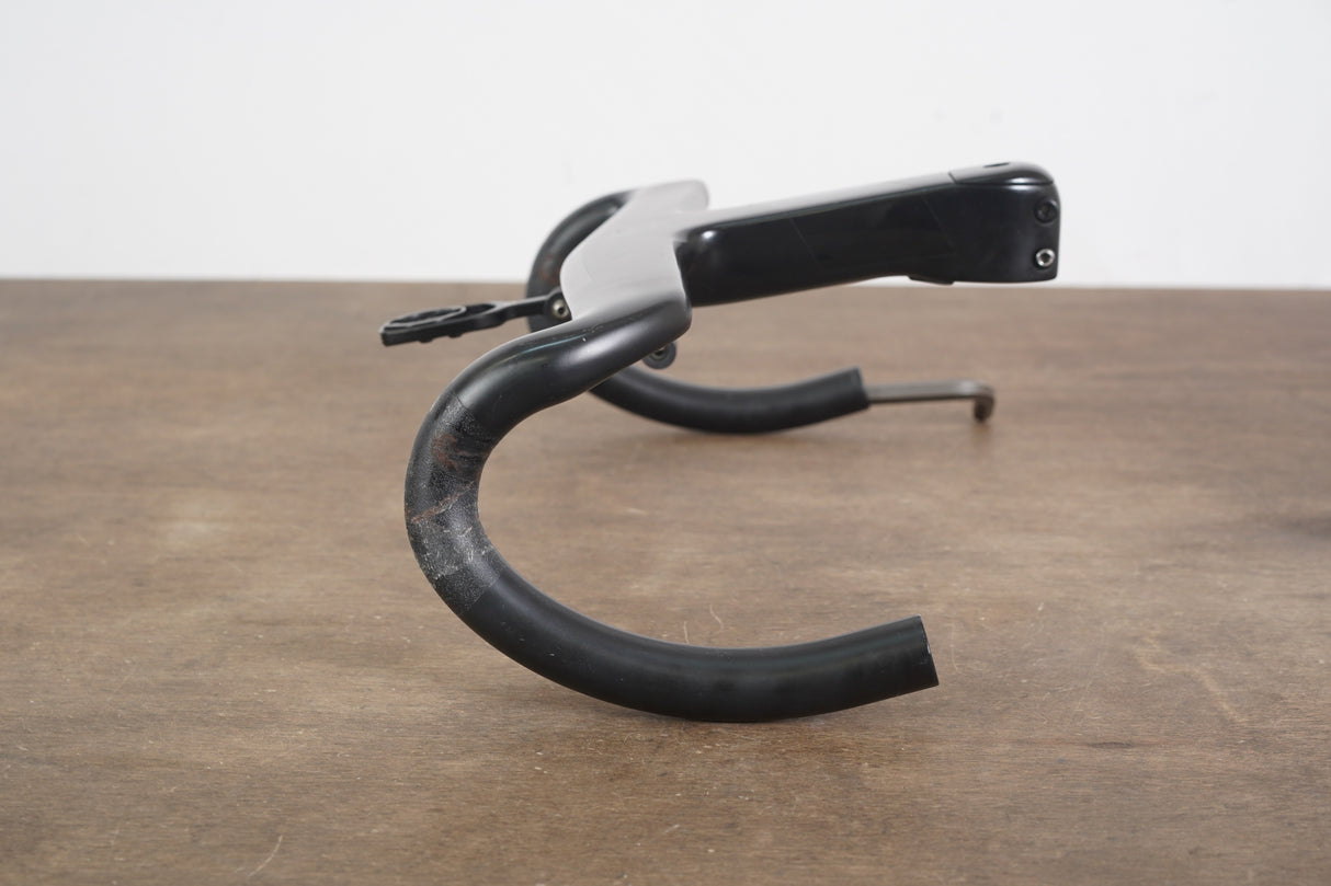 38cm 130mm -6 Degree Black Inc. Carbon Barstem Handlebar + Mount 1 1/8"