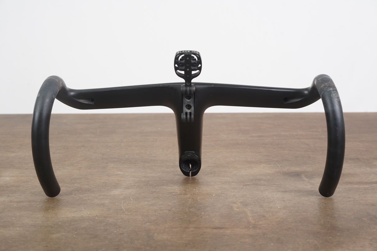 38cm 130mm -6 Degree Black Inc. Carbon Barstem Handlebar + Mount 1 1/8"