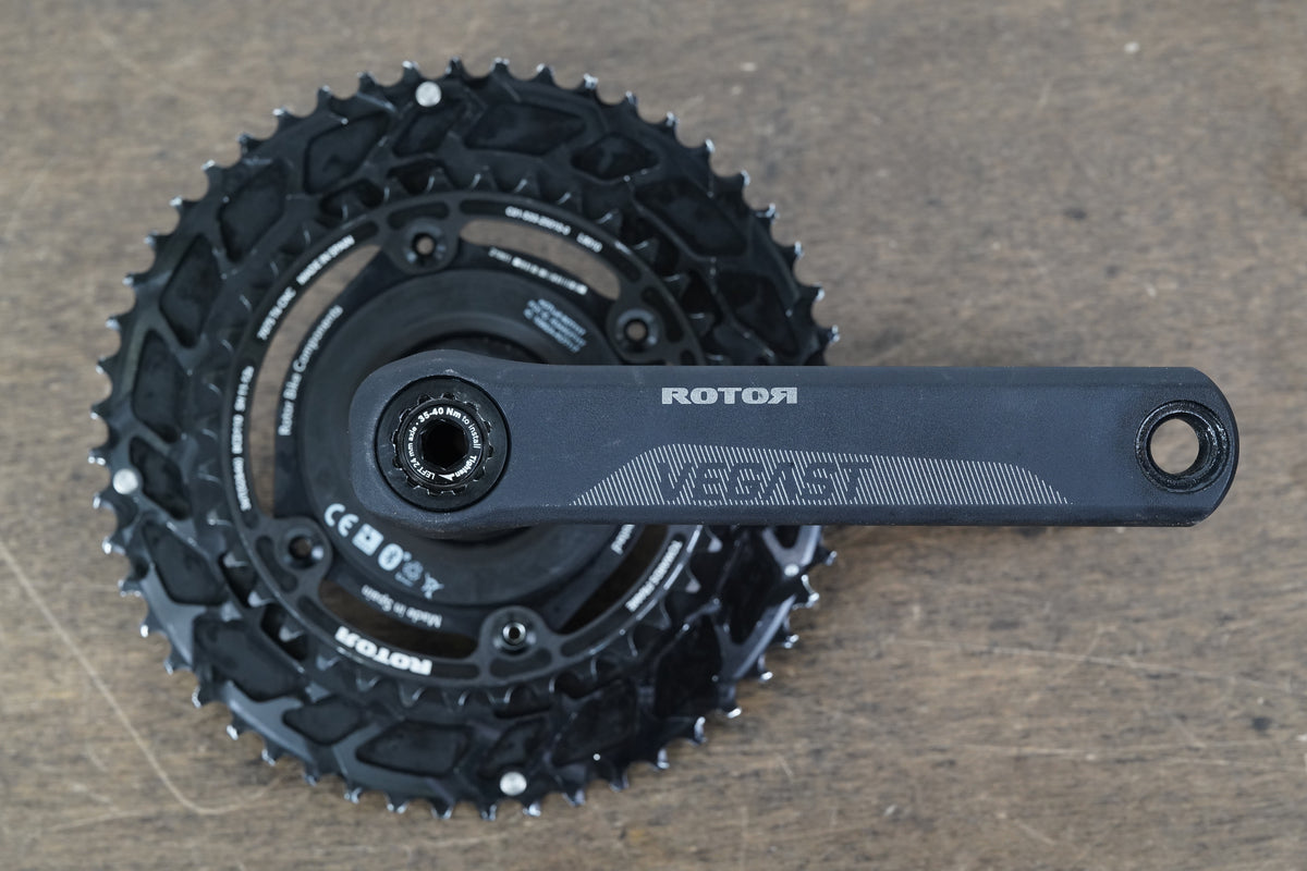 172.5mm 52/36T Rotor Vegast INspider Power Meter Road Crankset + Charger 846g