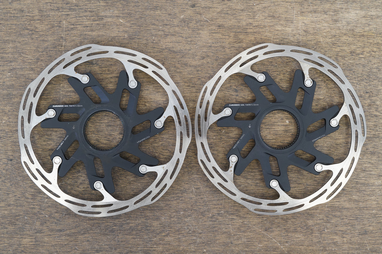 (2) 160mm SRAM PaceLine X RT-PLN-X-A1 Center Lock Disc Brake Rotors