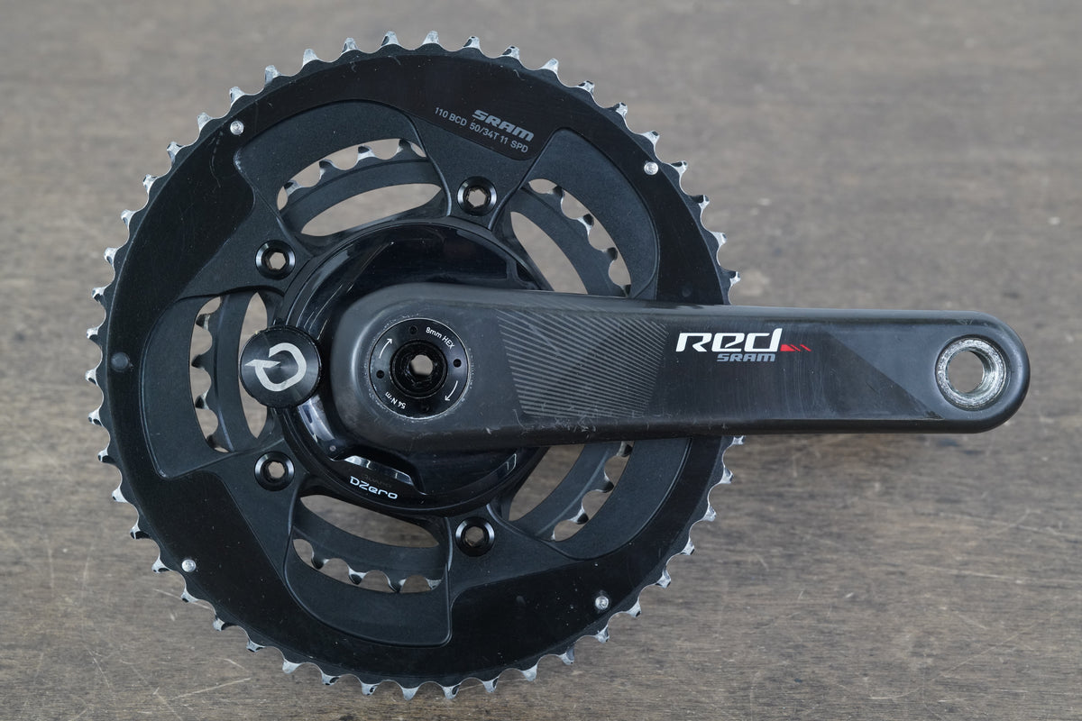 165mm 50/34T BB30 SRAM Red 22 Quarq DZero Power Meter Crankset 709g