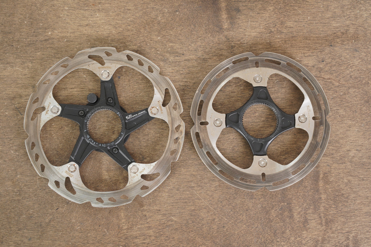 (2) 140/160mm Shimano SM-RT500/RT-EM800 Center Lock Disc Brake Rotors