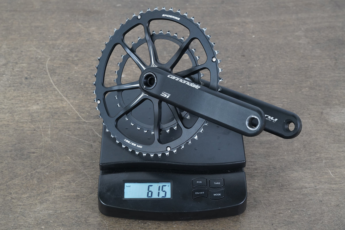 172.5mm 52/36T BB30 Cannondale Si Spidering Hollowgram Road Crankset 615g