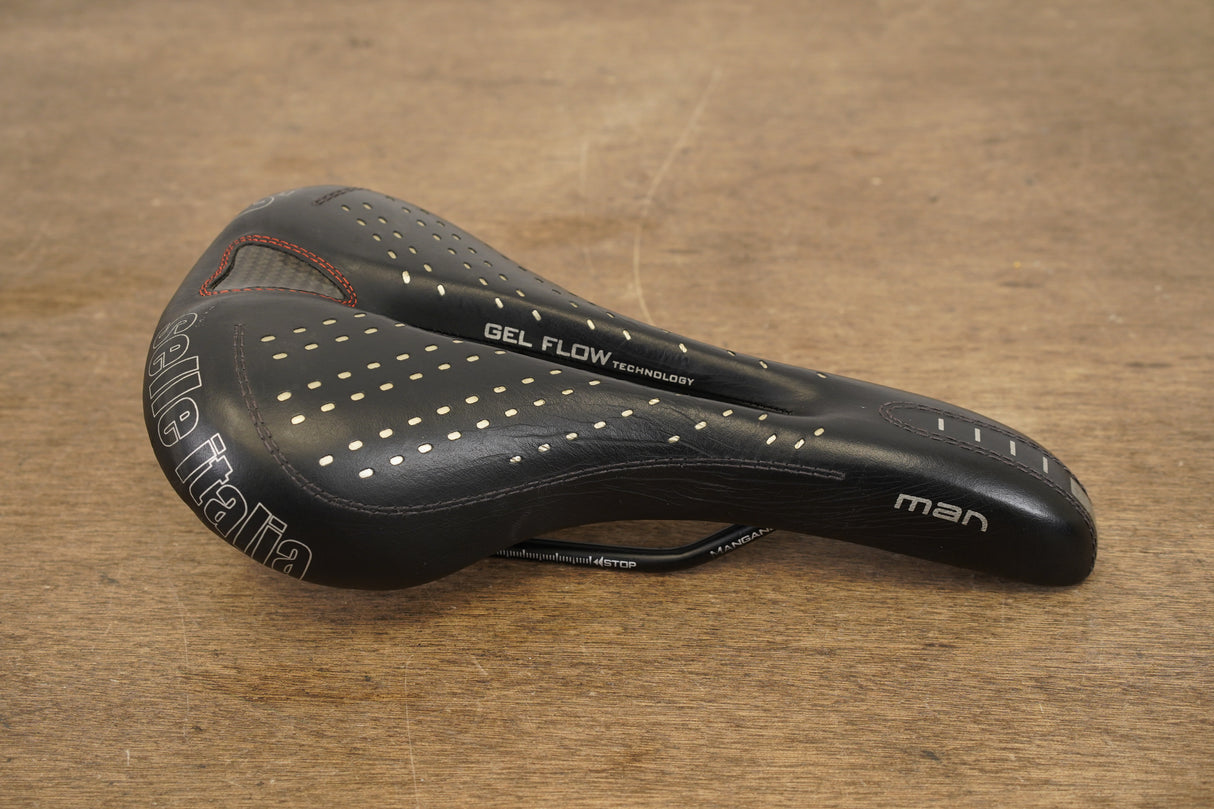 150mm Selle Italia Sport Gel Flow Manganese Rail Road Saddle 284g