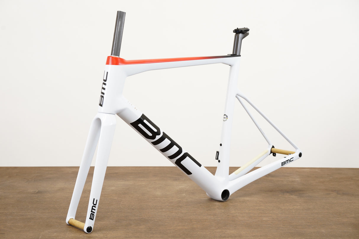 NEW 2022 58cm BMC Teammachine SLR01 Disc Team FRS Frameset WHT-BLK-RED