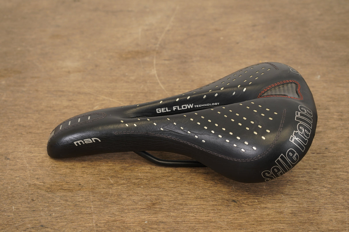 150mm Selle Italia Sport Gel Flow Manganese Rail Road Saddle 284g