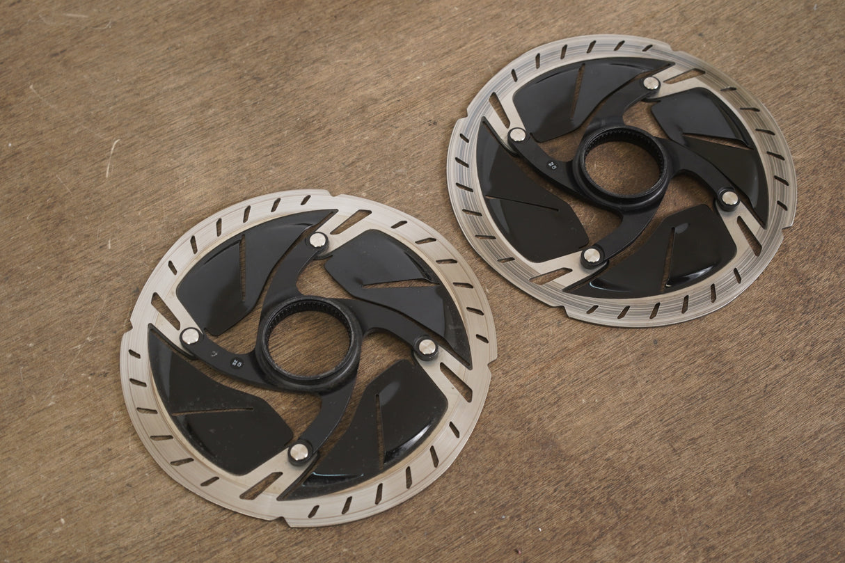 (2) 160mm Shimano Dura-Ace SM-RT900-S Center Lock Disc Brake Rotors