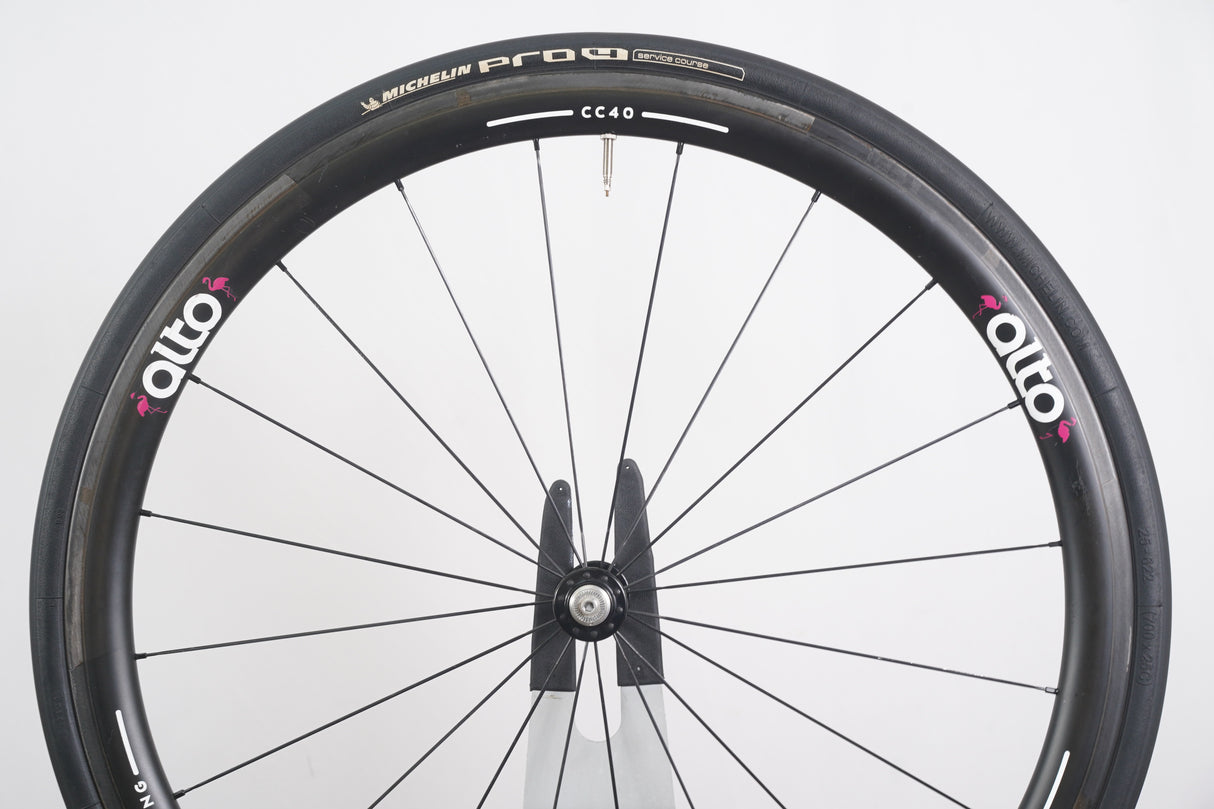 Alto Cycling CC40 DT Swiss 240s Carbon Clincher Rim Brake Wheelset 11 Speed