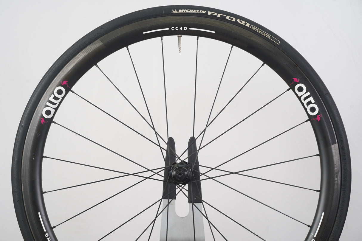 Alto Cycling CC40 DT Swiss 240s Carbon Clincher Rim Brake Wheelset 11 Speed