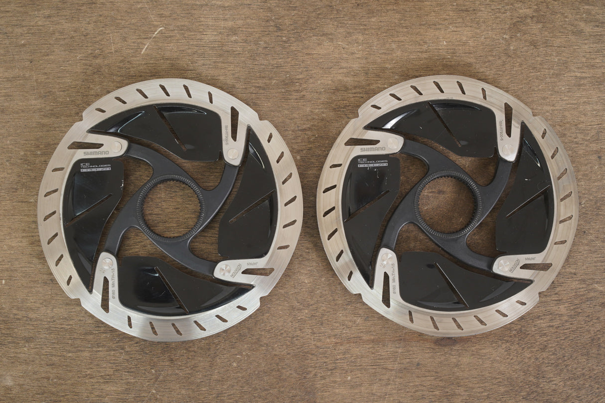 (2) 160mm Shimano Dura-Ace SM-RT900-S Center Lock Disc Brake Rotors