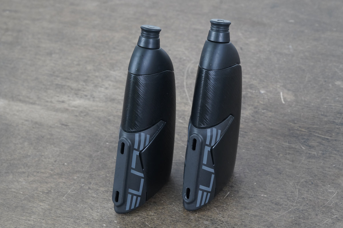 (2) Elite Kit Crono X Carbon Water Bottle Cage + Bottles 183g
