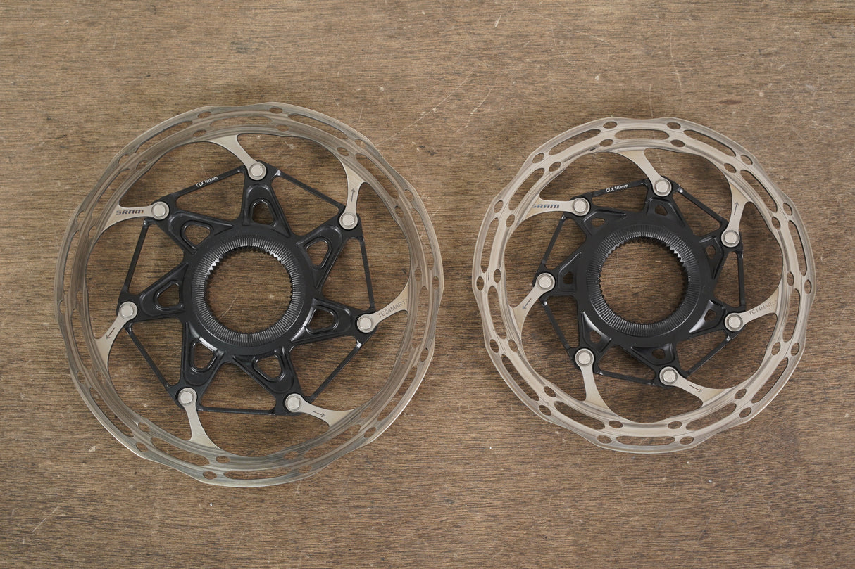 (2) 160mm/140mm SRAM CenterLine CLX Center Lock Disc Brake Rotors