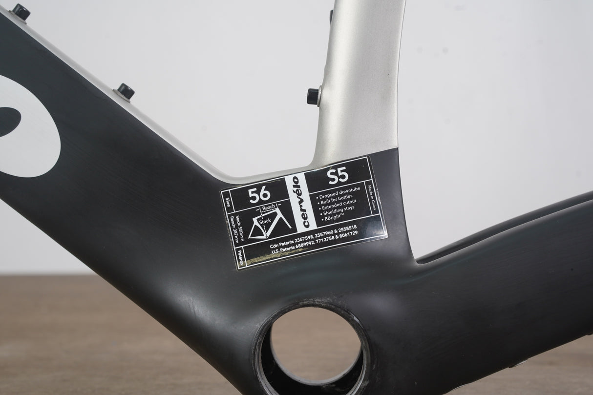 56cm Cervelo S5 Carbon Aero Rim Brake Road Frameset