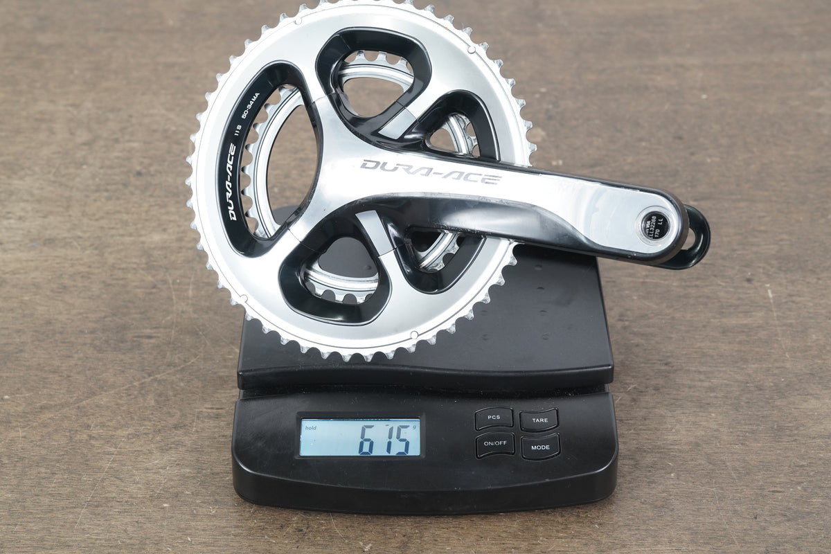 170mm 50/34T Shimano Dura-Ace FC-9000 11 Speed Crankset 615g