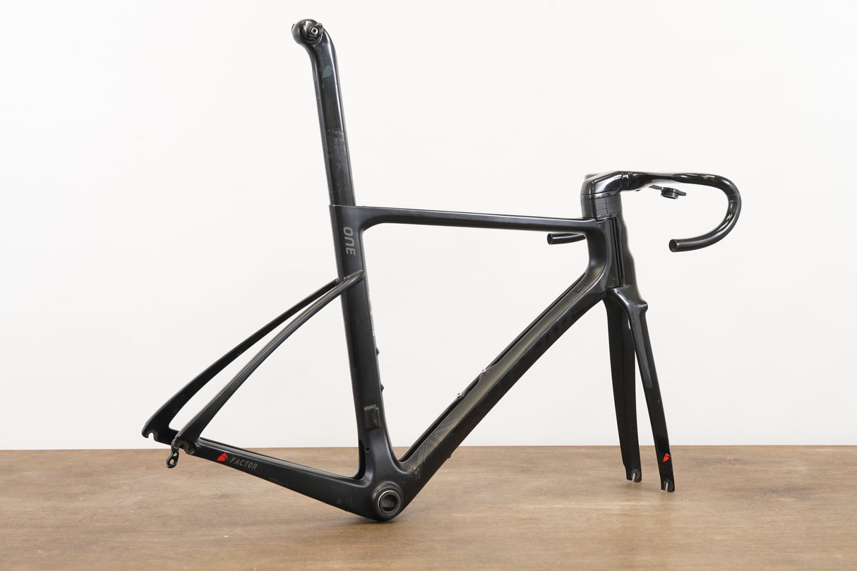 54cm Factor One V1 Carbon Rim Brake Road Frameset + Cockpit