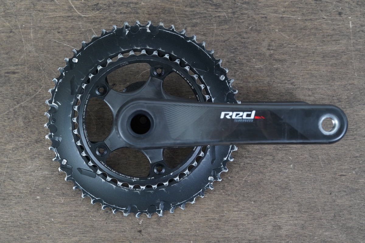 172.5mm 52/36T BB30 SRAM Red 22 Carbon Road Crankset 546g