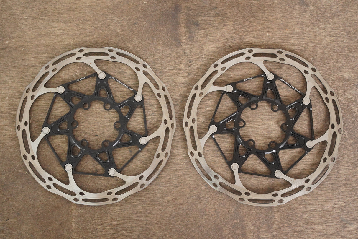 (2) 160mm SRAM CenterLine CLX 6 Bolt Disc Brake Rotors
