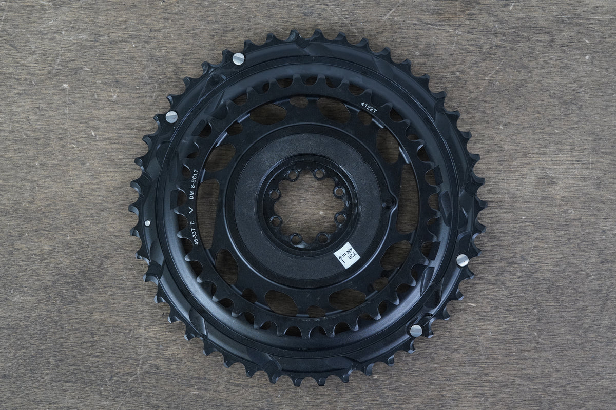 46/33T SRAM Red AXS D1 12 Speed Quarq Power Meter Chainrings + Spider 220g