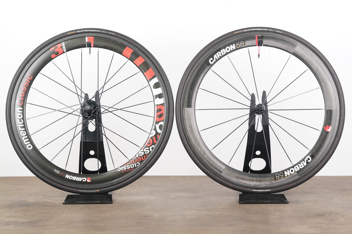 American Classic Series 3 58 Carbon Tubular Rim Brake Road Wheelset 10 Speed