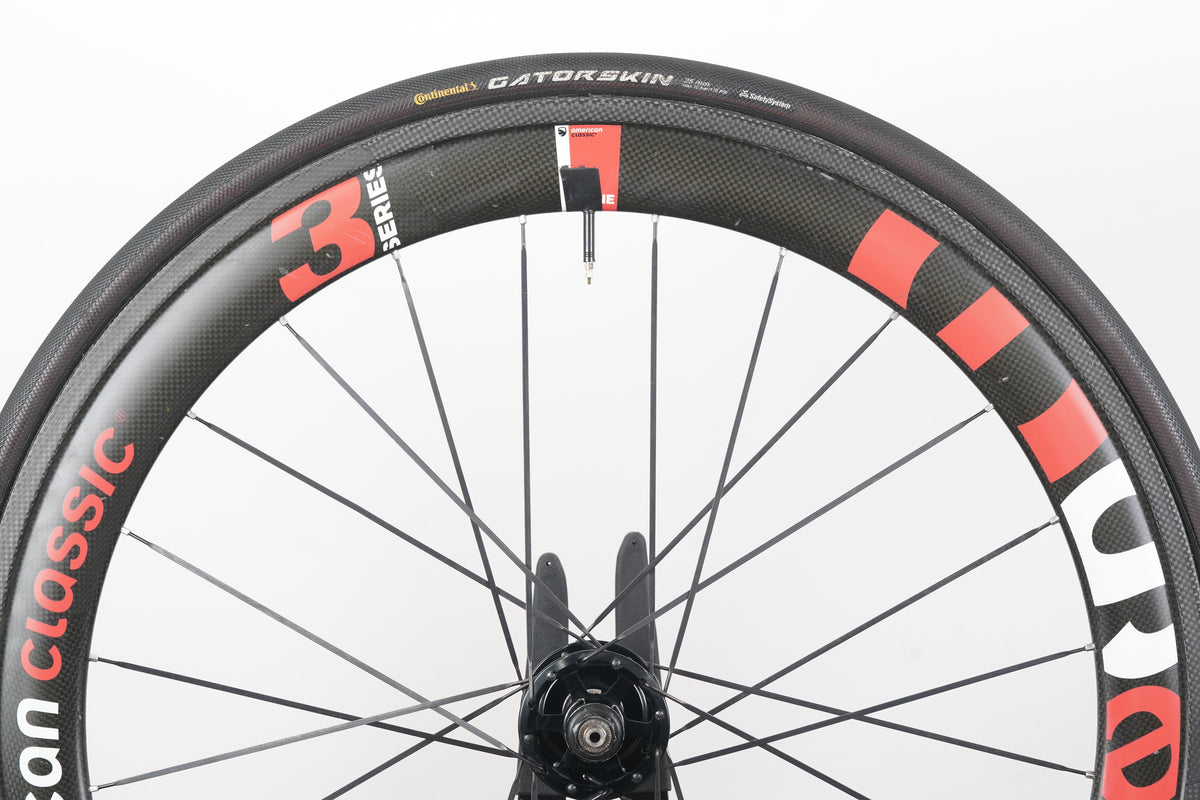 American Classic Series 3 58 Carbon Tubular Rim Brake Road Wheelset 10 Speed
