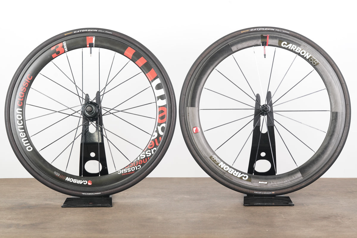 American Classic Series 3 58 Carbon Tubular Rim Brake Road Wheelset 10 Speed