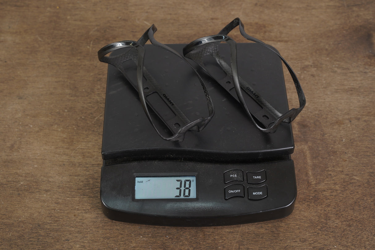 (2) Giant Carbon Water Bottle Cages 38g