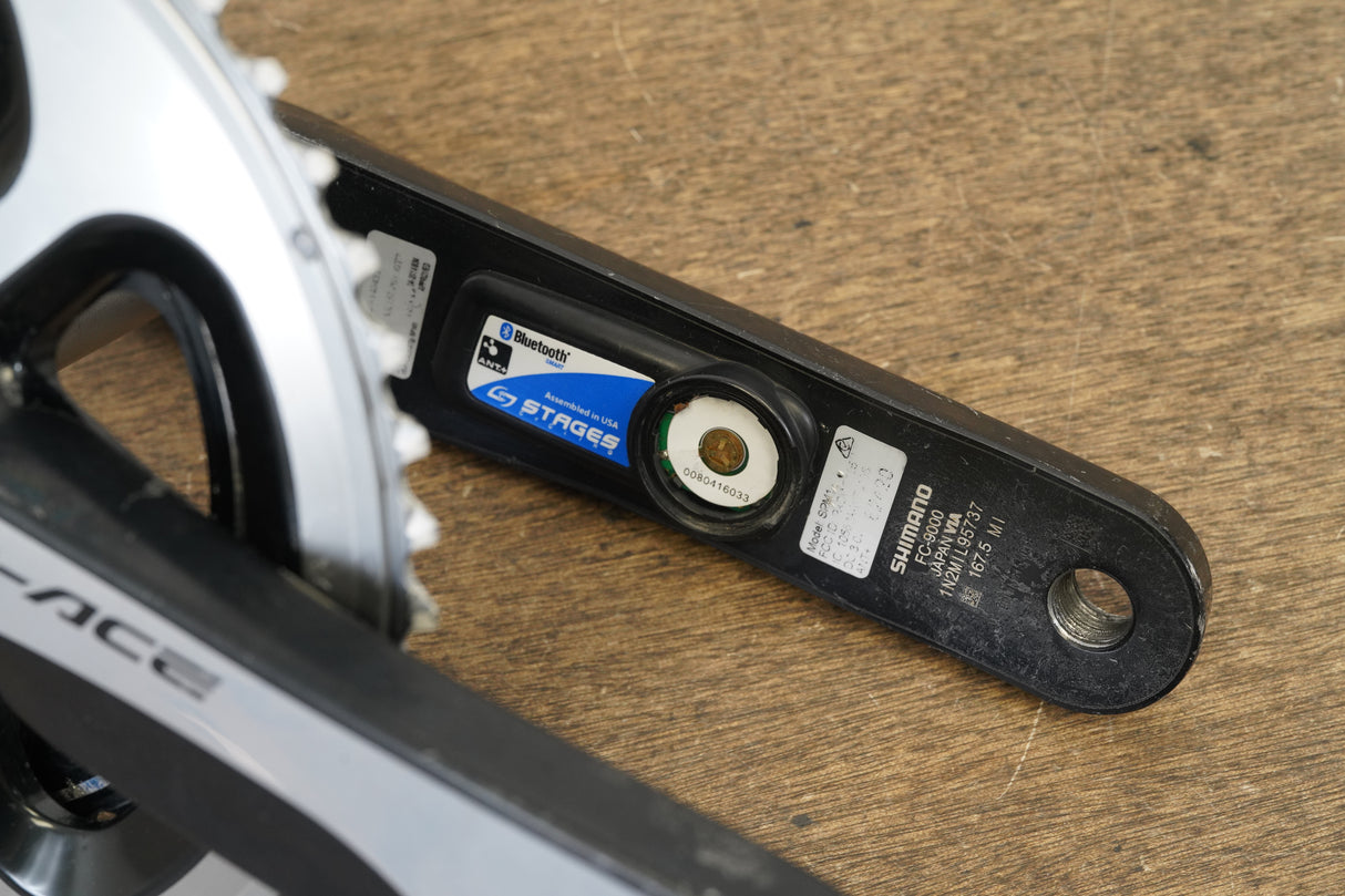 167.5mm 52/36T Shimano Dura-Ace FC-9000 11 Speed Stages Power Meter Crankset