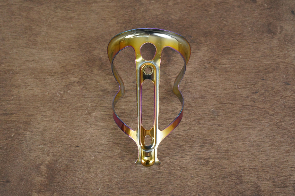*Damaged* (1) Supacaz Fly Cage Ano Oil Slick Aluminum Water Bottle Cage 21g